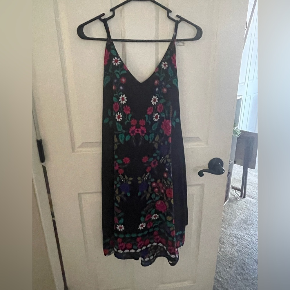 Vibrant Black Dress with Floral Accent exhilaration Target brand